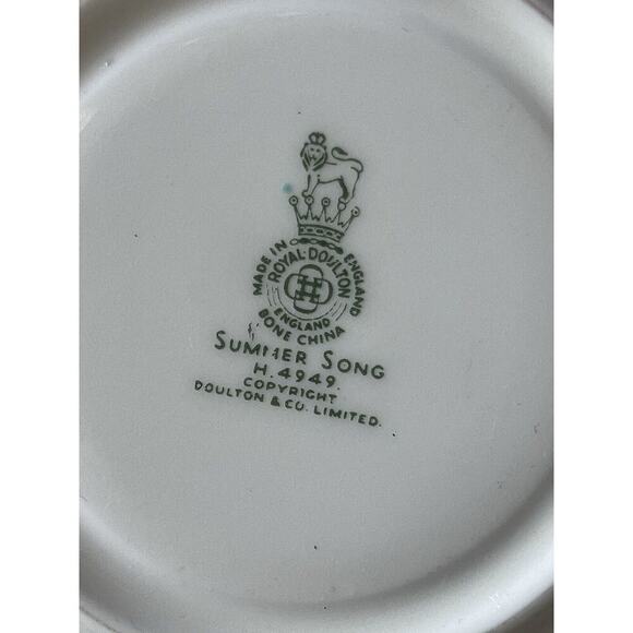 Royal Dalton Bone China Summer Song Cup/Saucer Made In England Set (4) H4949 - Picture 8 of 16